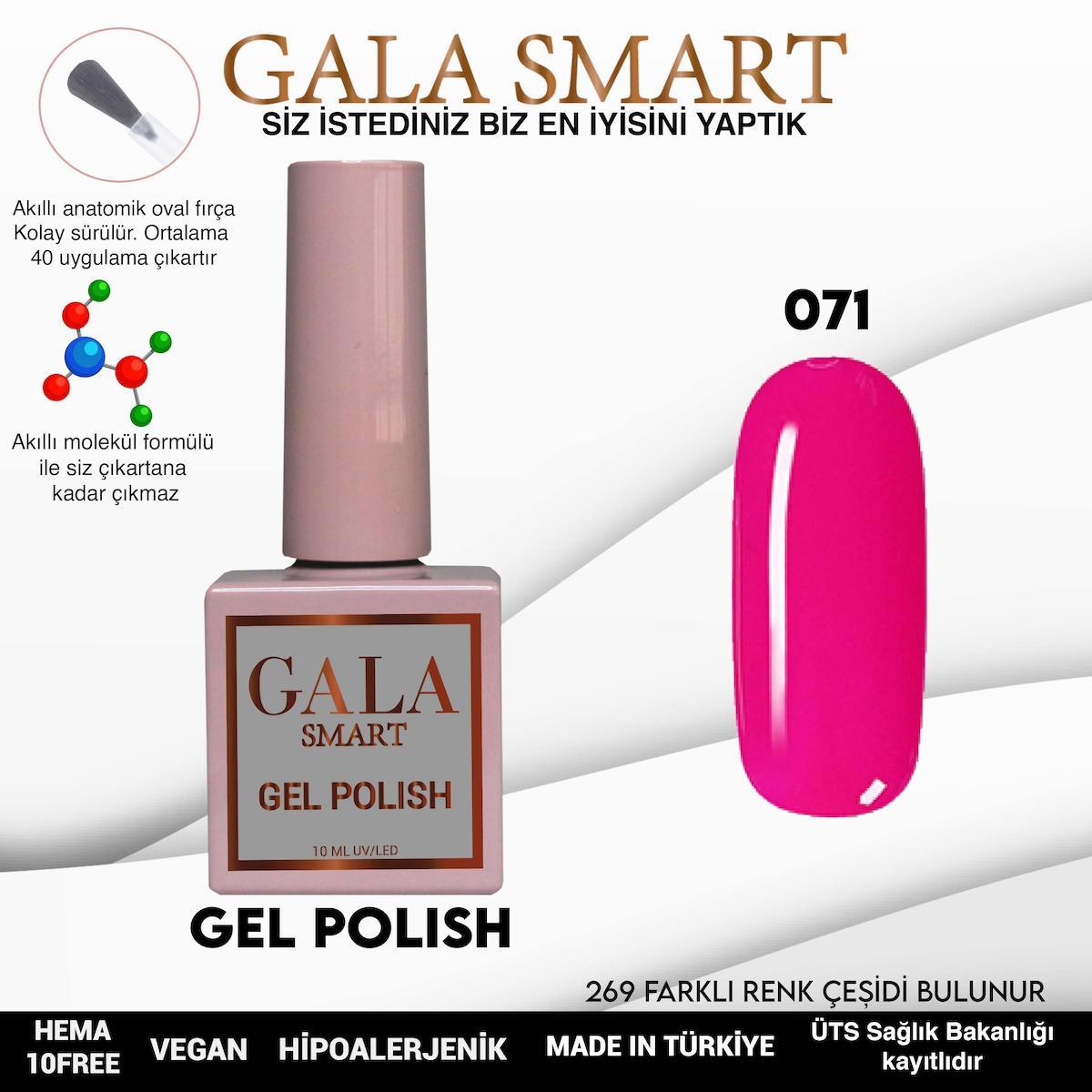 Gala Smart 71 Pembe Parlak Kalıcı Oje