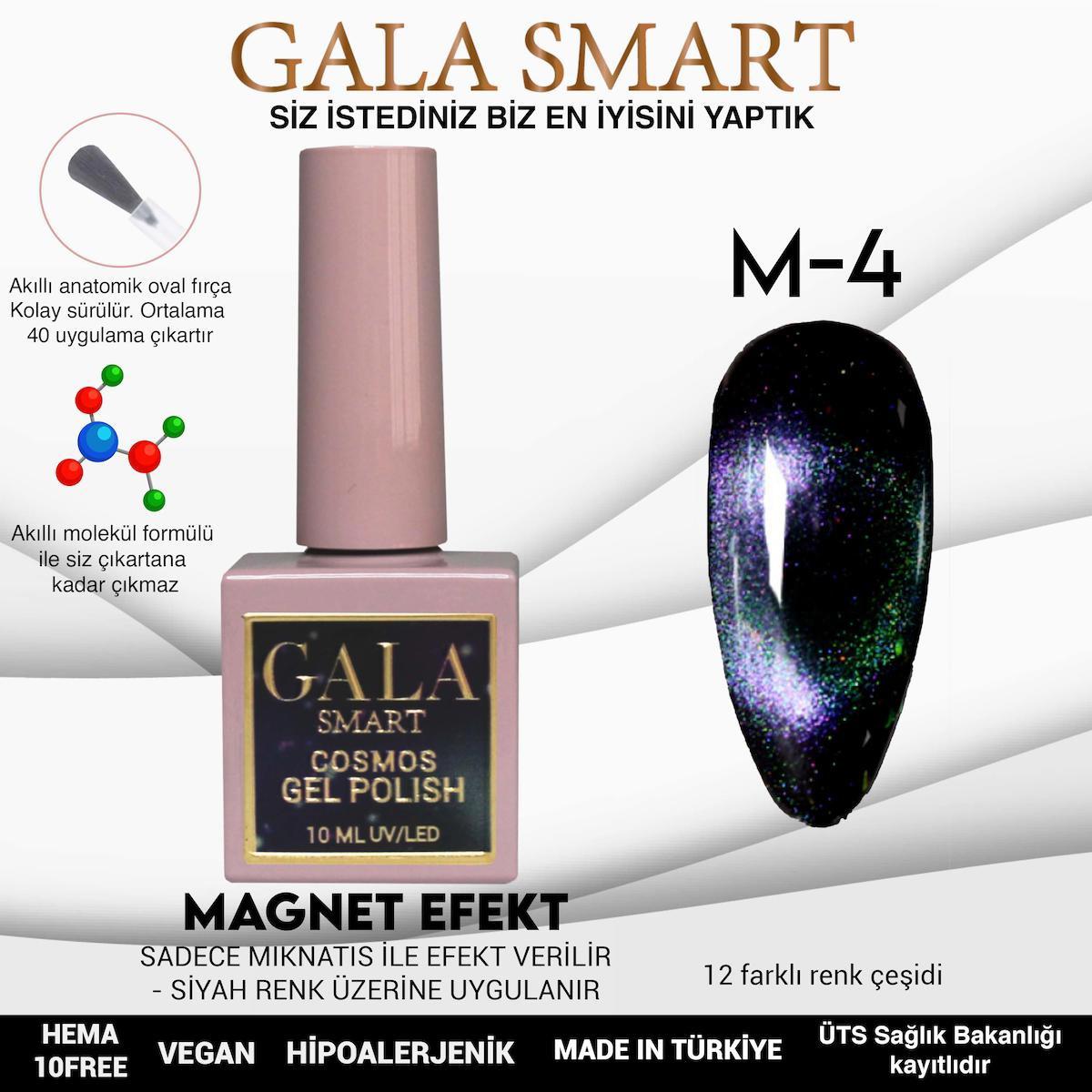Gala Smart M4 Mor Yeşil Metalik Kalıcı Oje