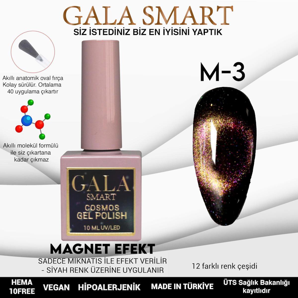 Gala Smart M3 Sarı Metalik Kalıcı Oje