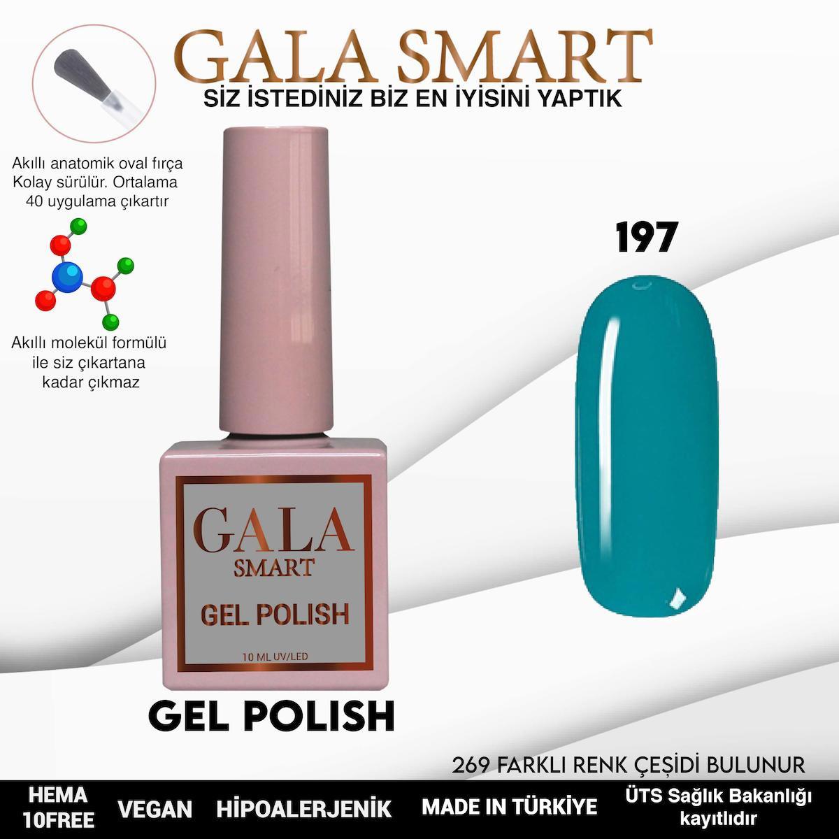 Gala Smart 197 Turkuaz Parlak Kalıcı Oje