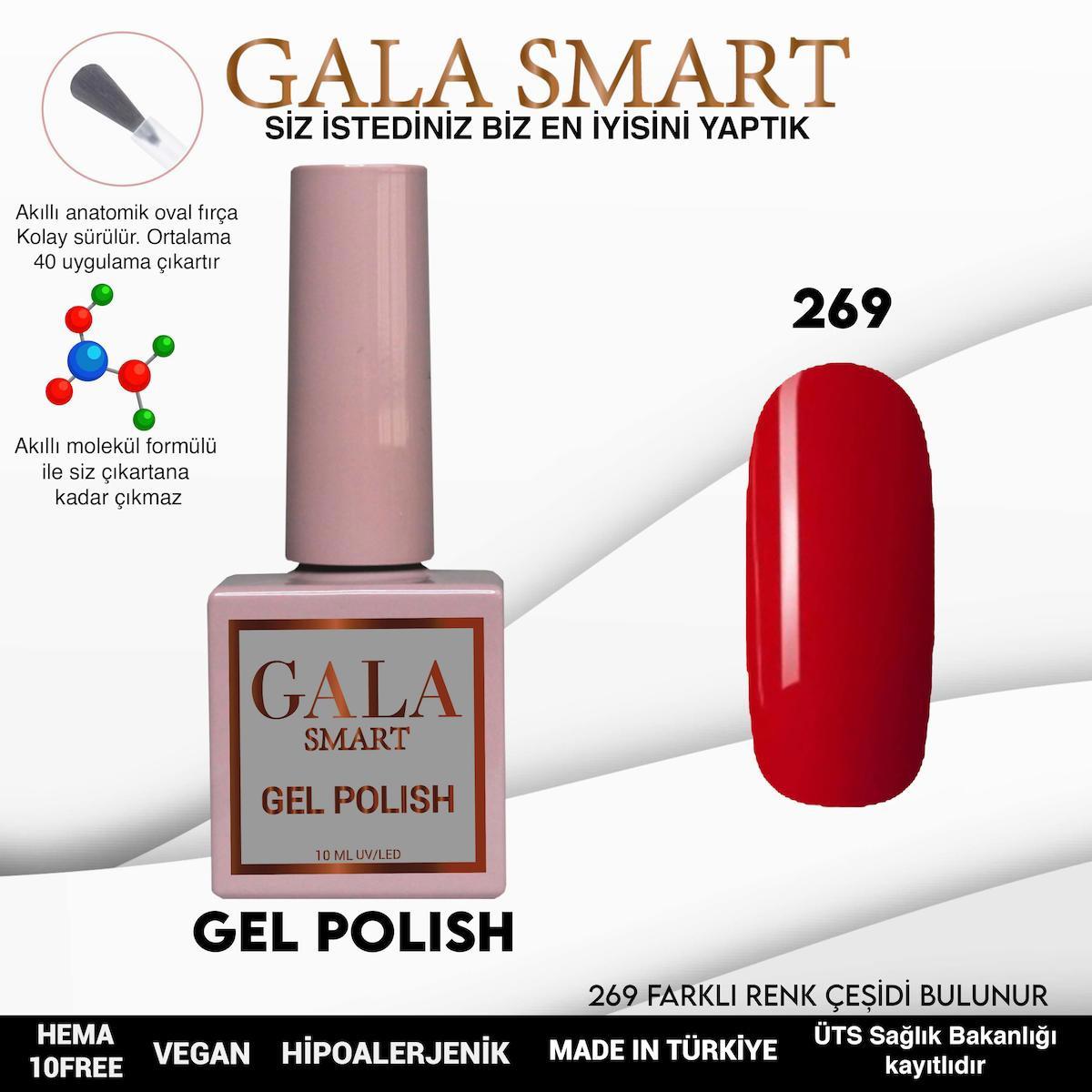 Gala Smart 269 Kırmızı Parlak Kalıcı Oje