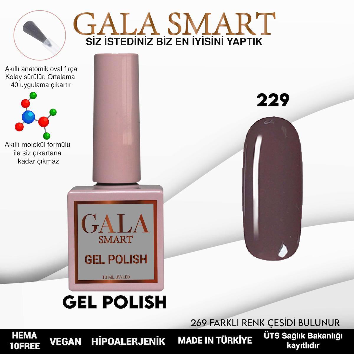 Gala Smart 229 Kahverengi Parlak Kalıcı Oje