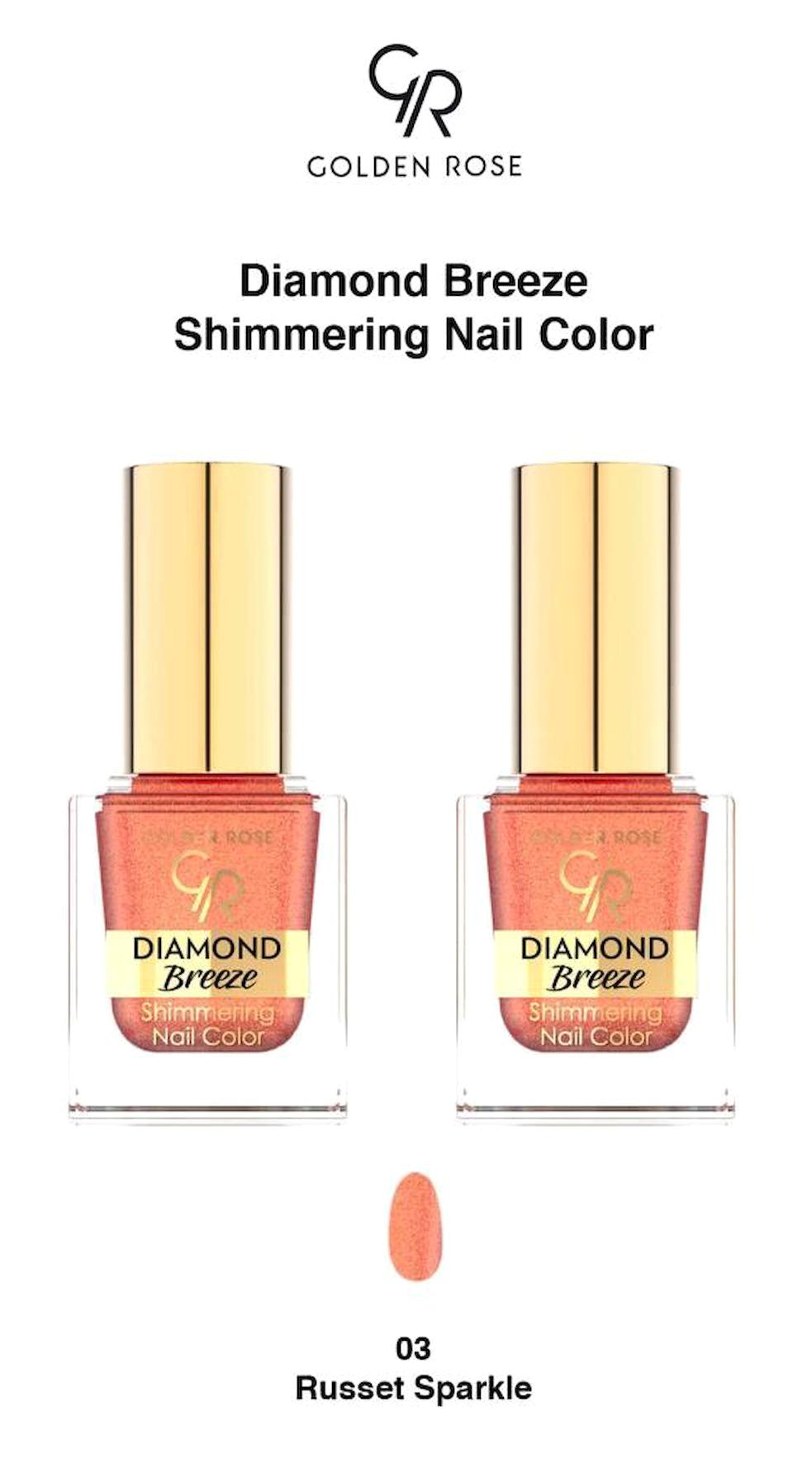 Golden Rose 03 Russet Sparkle Bakır Parlak Oje