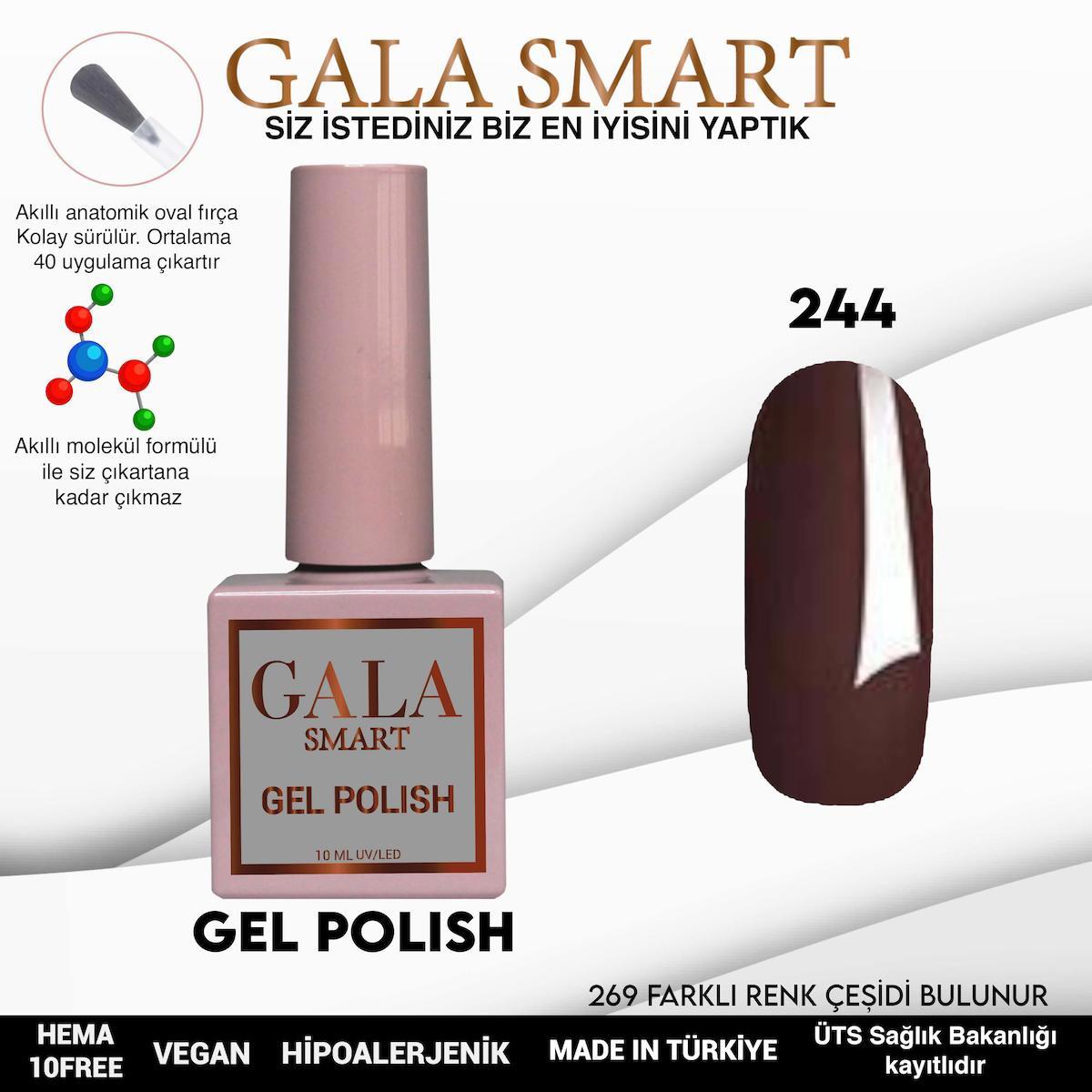 Gala Smart 244 Kahverengi Parlak Kalıcı Oje