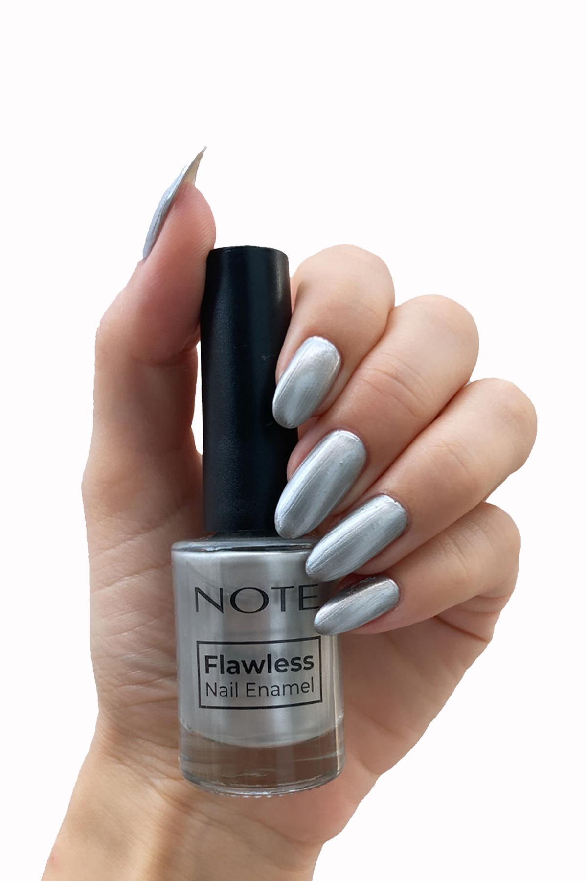 Note 120 Silver Moon Gri Parlak Oje