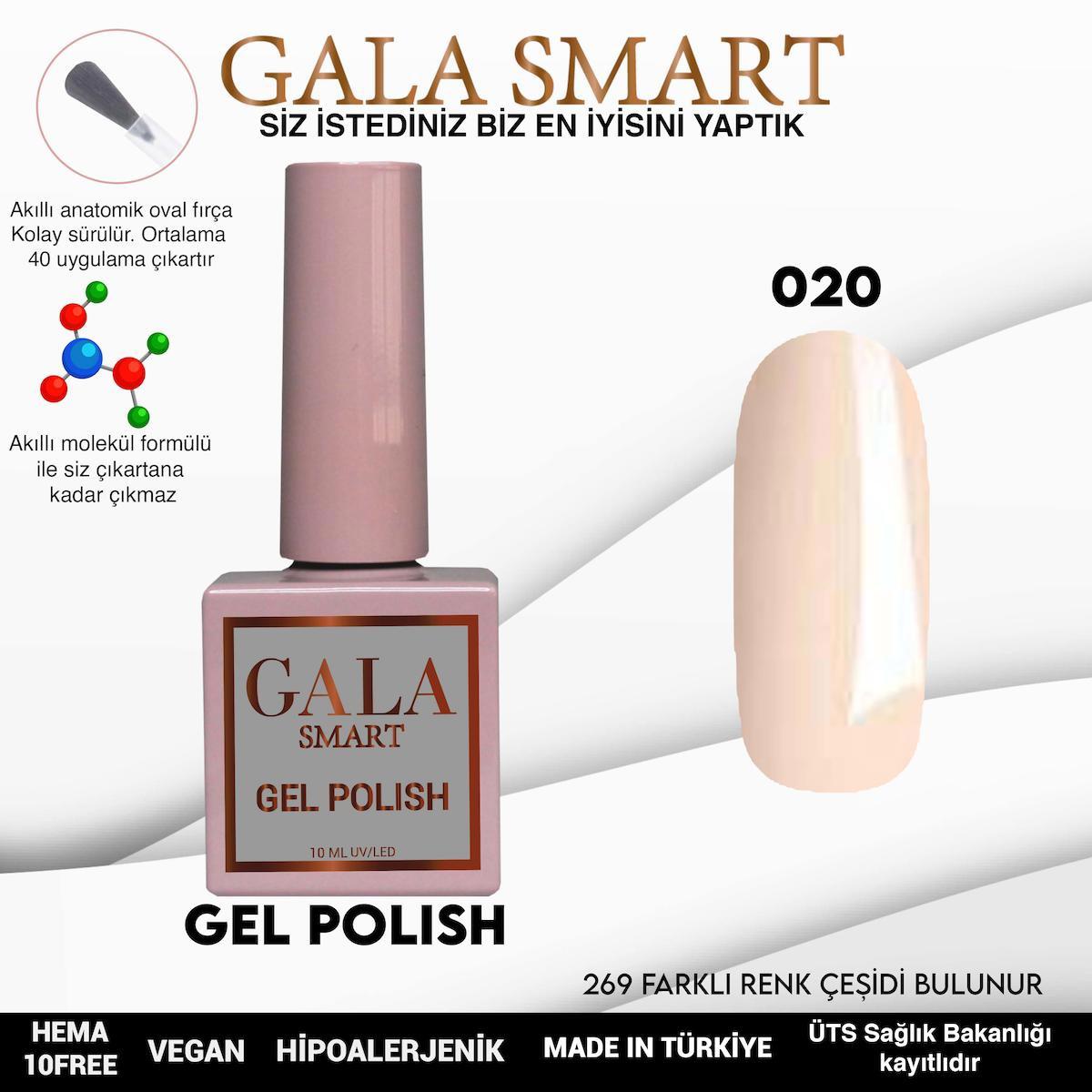 Gala Smart 20 Krem Parlak Kalıcı Oje