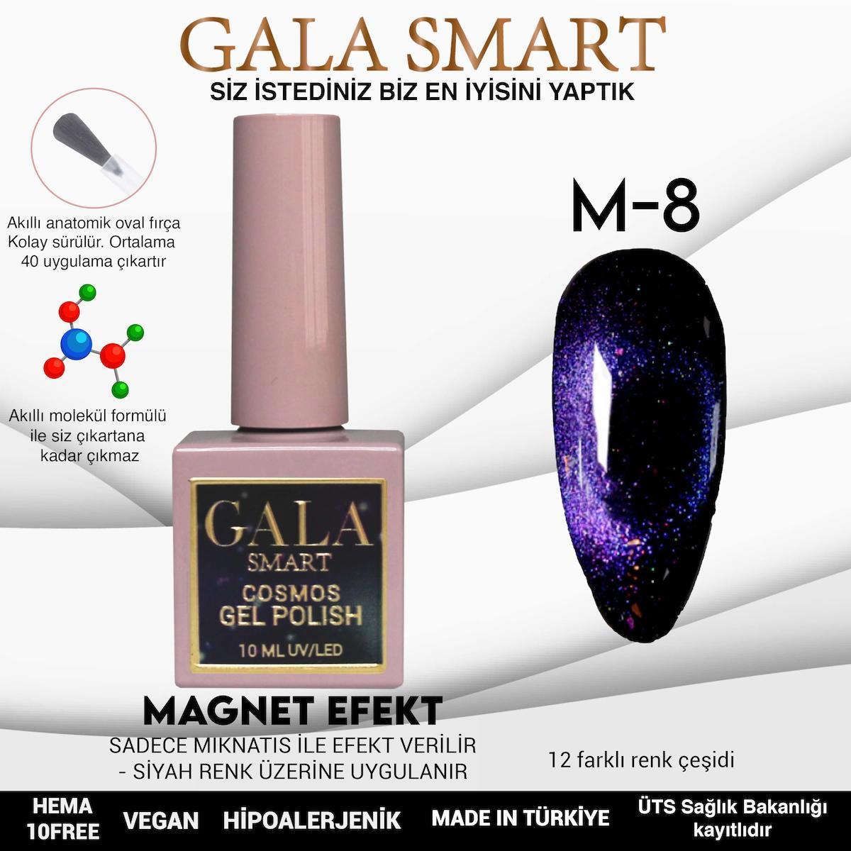 Gala Smart M8 Mor Metalik Kalıcı Oje