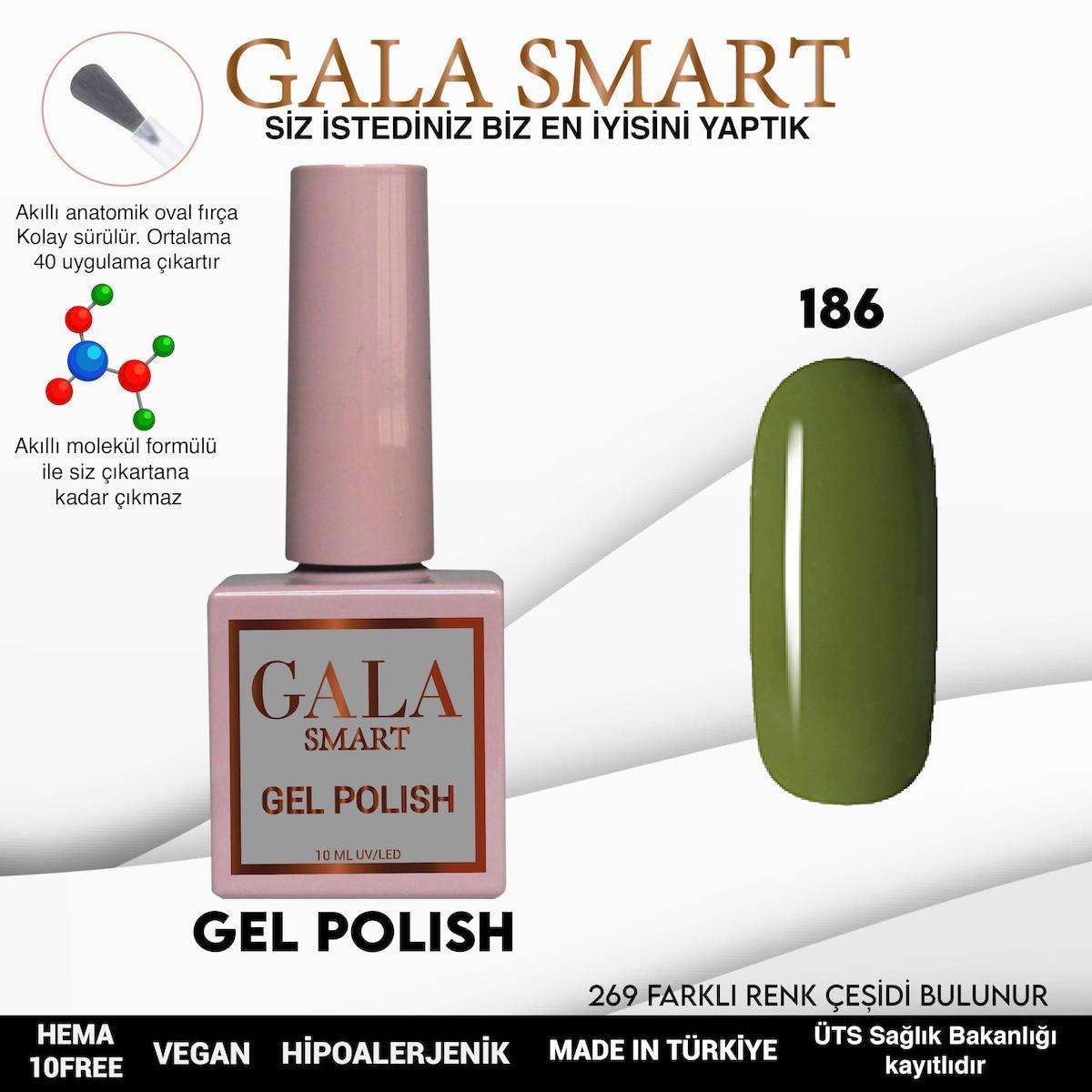 Gala Smart 186 Yeşil Parlak Kalıcı Oje