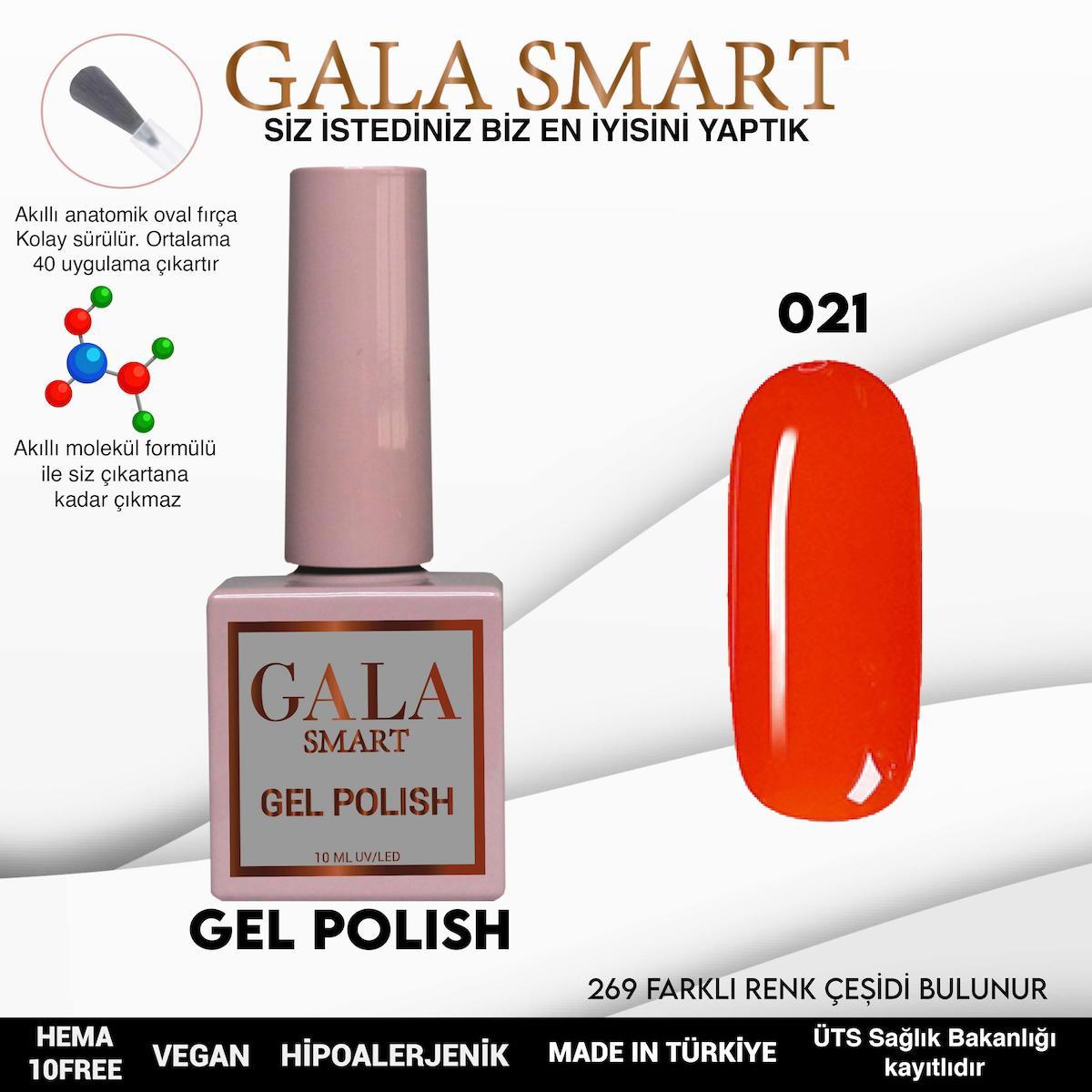 Gala Smart 21 Kırmızı Parlak Kalıcı Oje