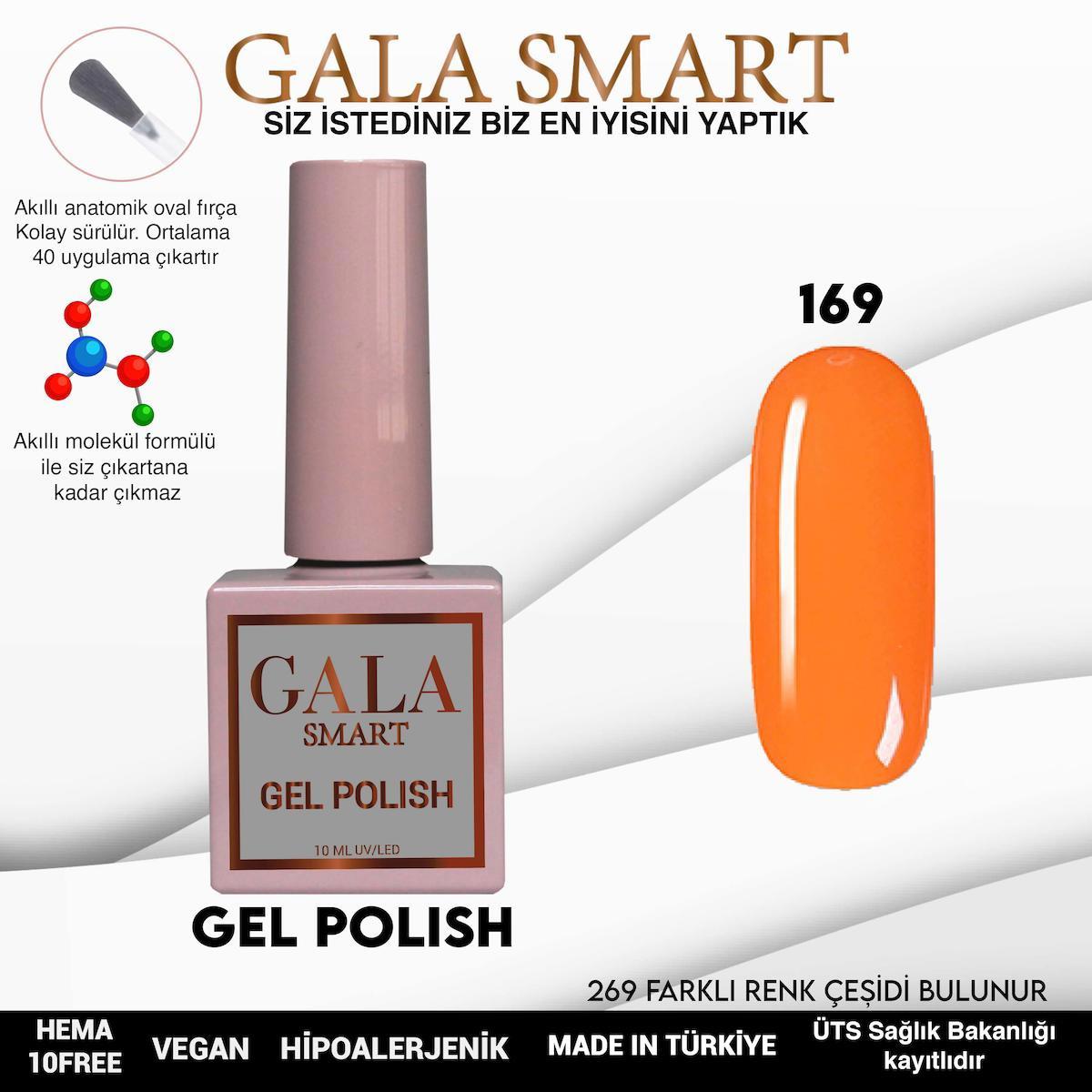 Gala Smart 169 Turuncu Parlak Kalıcı Oje
