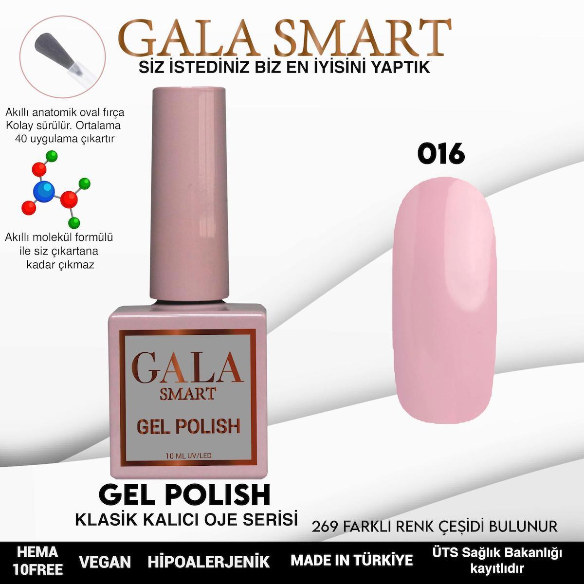Gala Smart 16 Pembe Parlak Kalıcı Oje