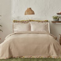 Karaca Home Glam Tek Kişilik Biyeli Pike 150x220 cm Beyaz