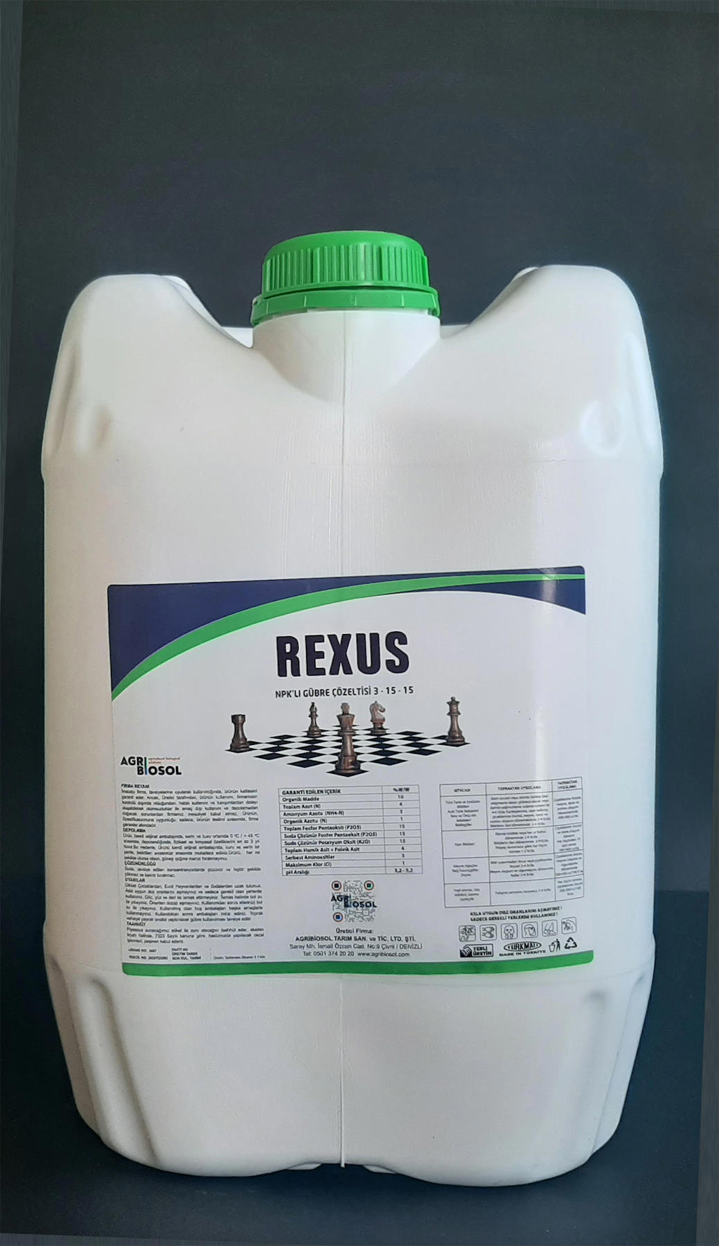 Agribiosol Azotlu NPK Gübre 3 15 15 Sentetik Toprak-Yaprak Sıvı Gübre 20 kg