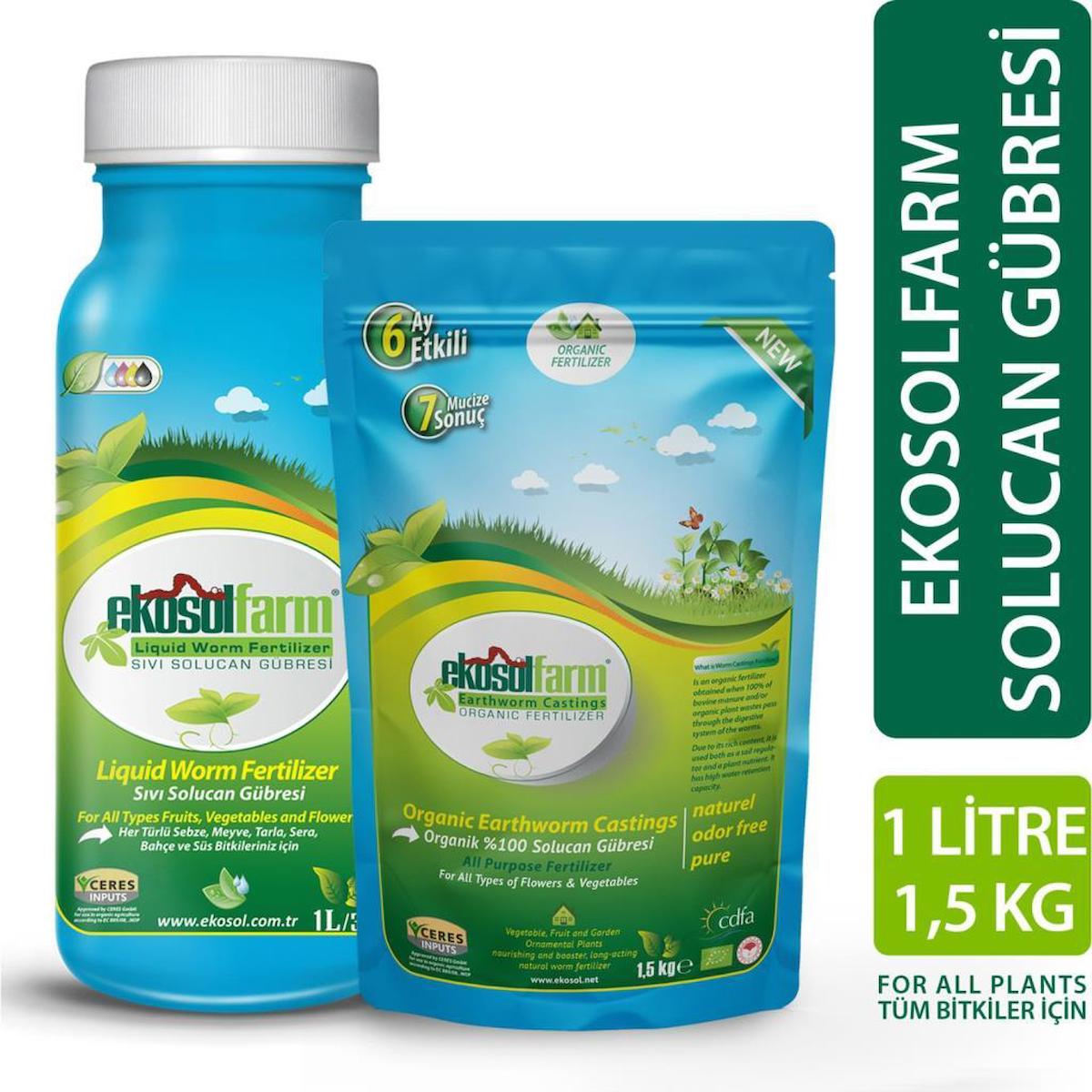 Ekosolfarm Solucan Organik Sıvı Gübre 1.5 kg