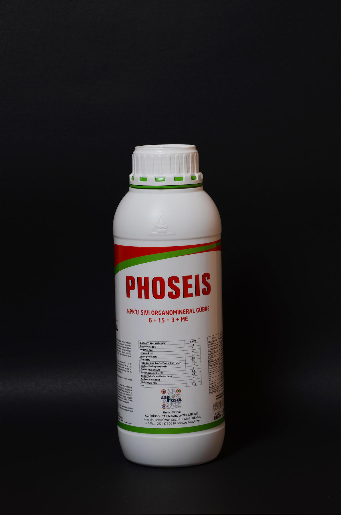 Agribiosol Fosforlu NPK Gübre 6 15 3 Sentetik Toprak-Yaprak Sıvı Gübre 1 kg