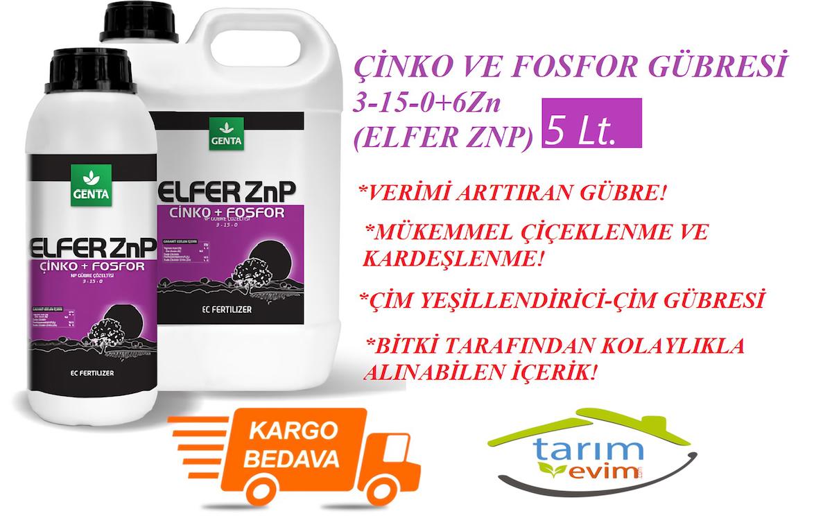 Genta Çinko-Fosforlu 3 15 0 Organik Toprak Sıvı Gübre 5 kg