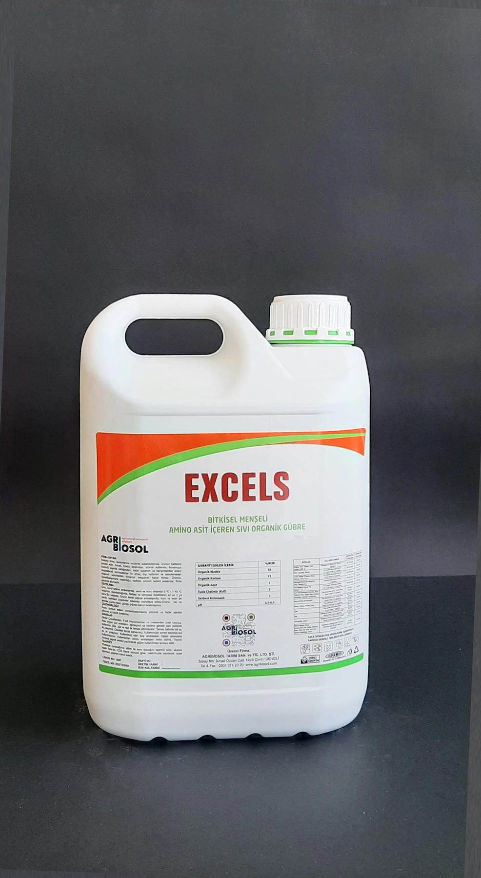 Agribiosol Amino Asit Şeker Gübre Organik Toprak-Yaprak Sıvı Gübre 5 kg