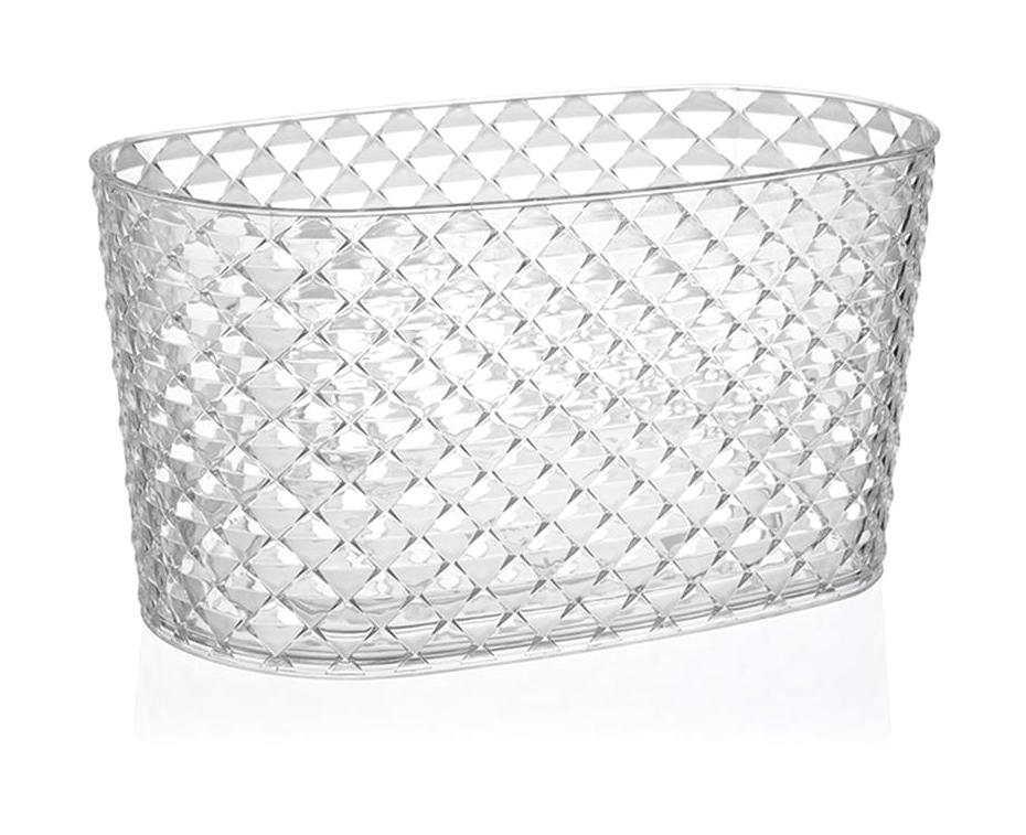 Serinova Kapadokya Balkon Plastik Oval Saksı Şeffaf