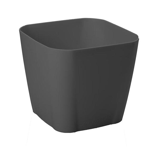 Serinova Safir 5.6 lt Plastik Kare Saksı Antrasit