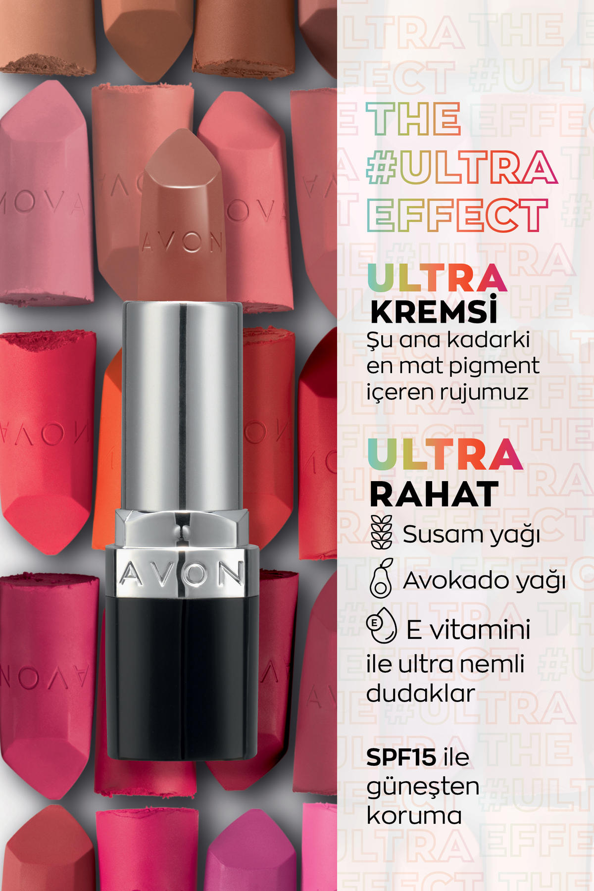 Avon Cappuccino Saten Krem Lipstick Ruj