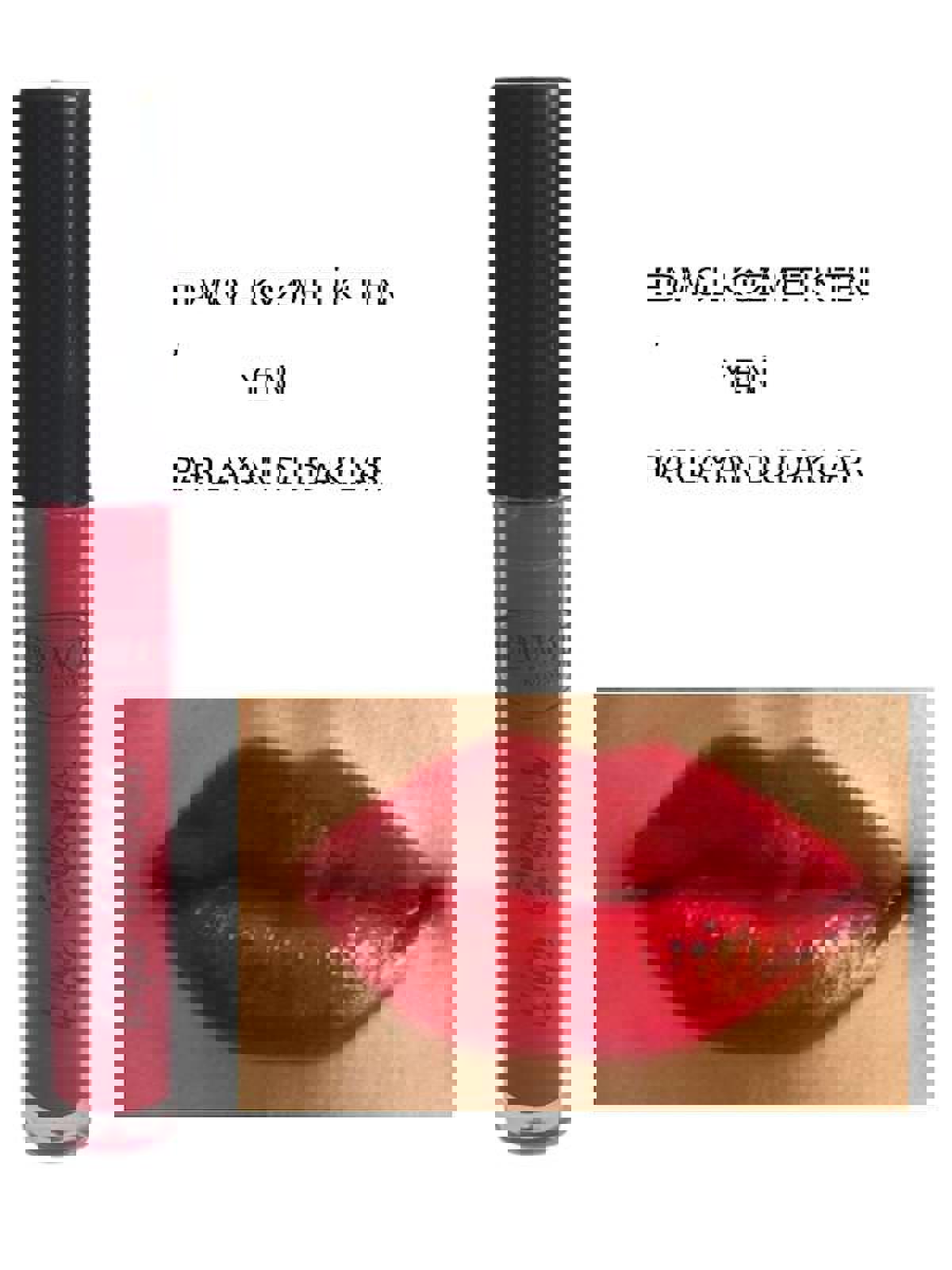 Edwol Make Up Kırmızı Parlak Likit Lipstick Ruj