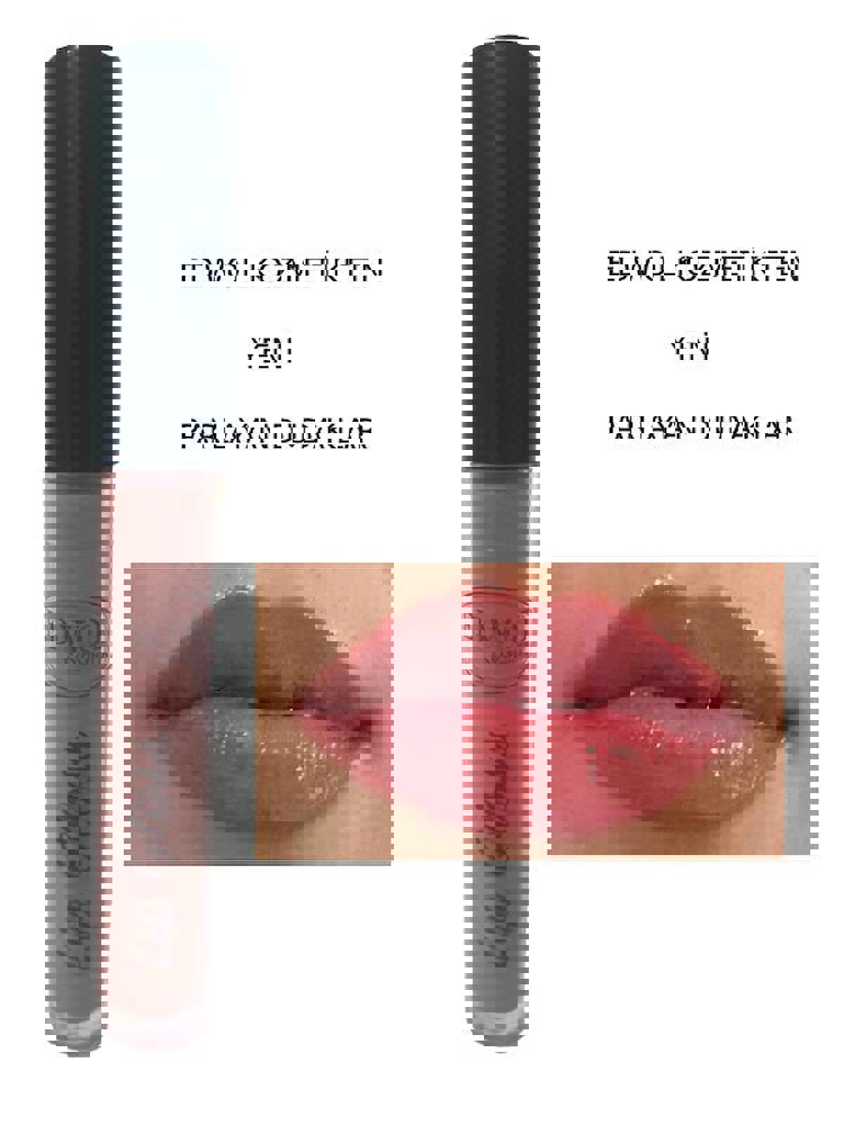 Edwol Make Up Kahverengi Parlak Likit Lipstick Ruj