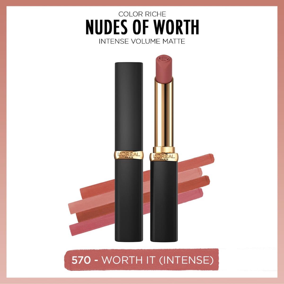 L'Oréal Paris 570 Worth It Intense Kalıcı Mat Krem Lipstick Ruj
