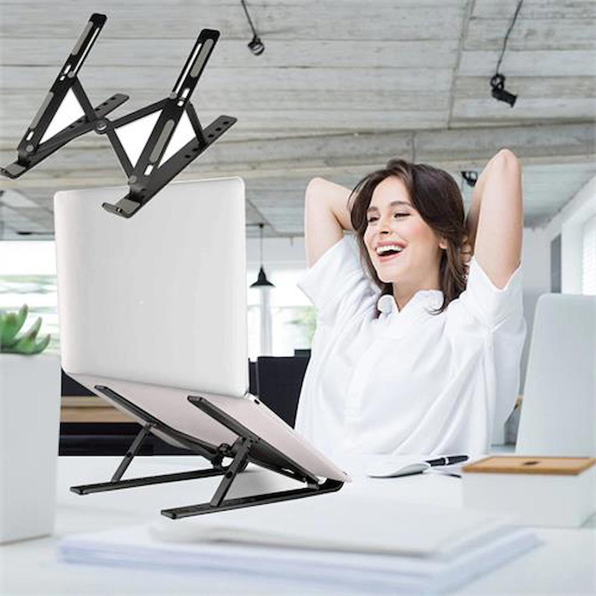 Buffer Ayarlanabilir Masa Tablet Standı Siyah