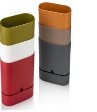 Poliwork Plastik Oval Saksı Renkli
