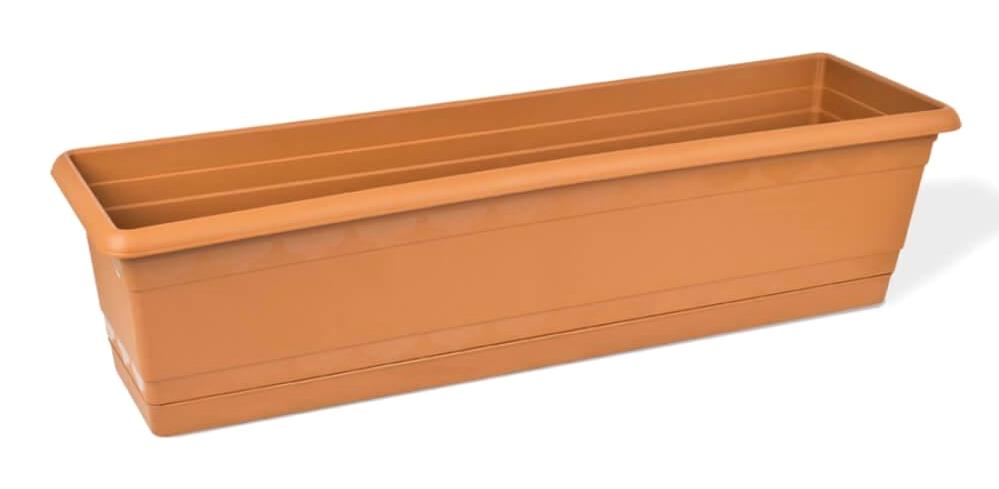 Piev Balkon Plastik Dikdörtgen Uzun Saksı Toprak