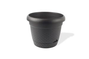 Karasu İnci Plastik 4.9 lt Yuvarlak Saksı Antrasit