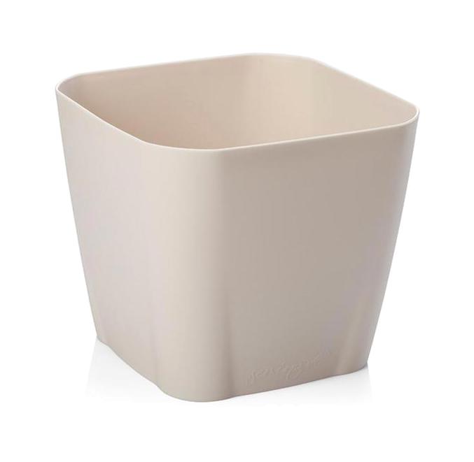 Serinova Safir 5.6 lt Plastik Kare Saksı Beyaz