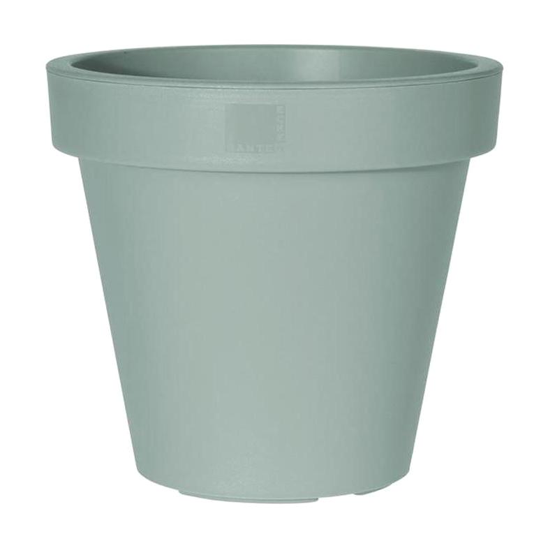 Via Gardenia Plastik Yuvarlak Saksı Yeşil