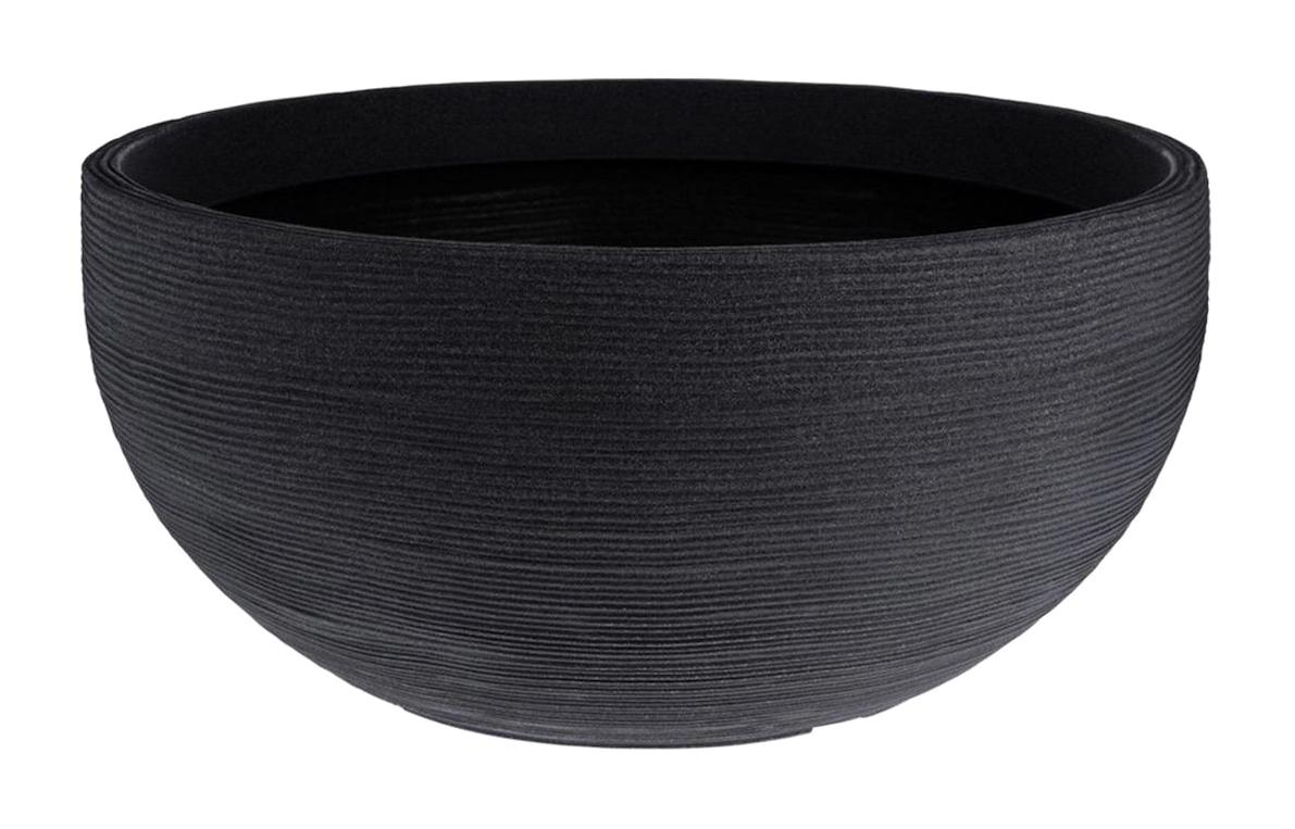 Via Gardenia Nevürlü Plastik Oval Aranjman Saksı Siyah