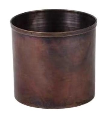 Turna Bakır 2564-3 Silindir Saksı Kahverengi