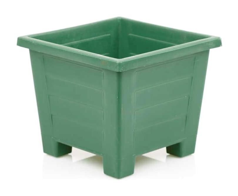 Serinova Plastik 1.2 lt Kare Ayaklı Saksı Yeşil