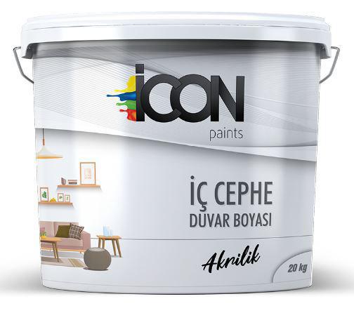 Icon Paints Akrilik Akrilik Mat İç Cephe Boyası 20 kg Beyaz