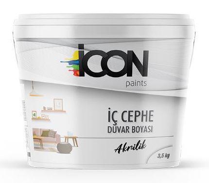 Icon Paints Akrilik Akrilik Mat İç Cephe Boyası 3.5 kg Beyaz