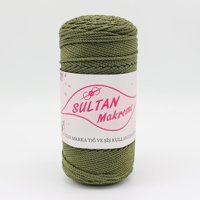 Sultan 3 No Polyester Makrome Ip 100G 2mm 193 Haki Yeşil - 5 Adet - Haki Yeşili