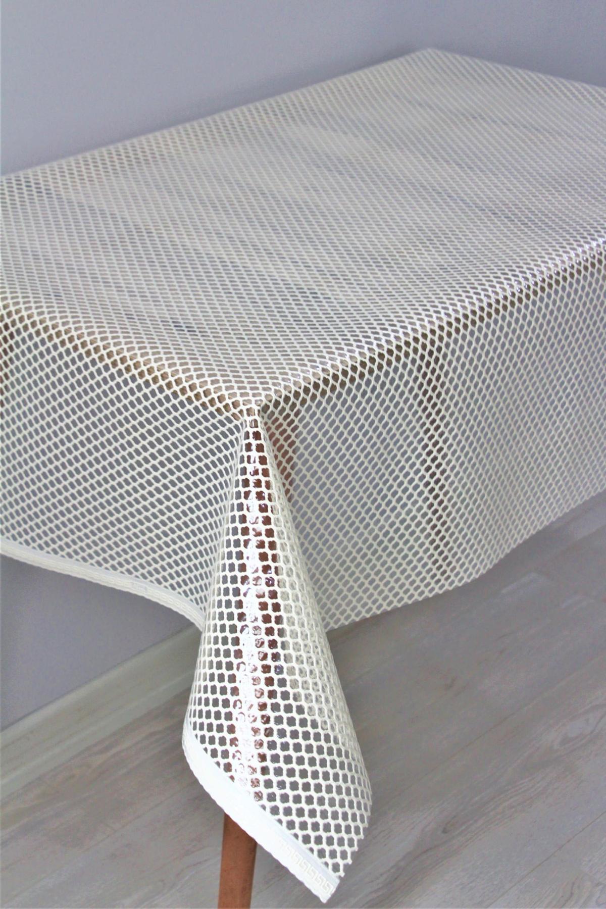 Dede Ev Tekstil Muşamba 140 x 200 cm Dikdörtgen Şeffaf Masa Örtüsü