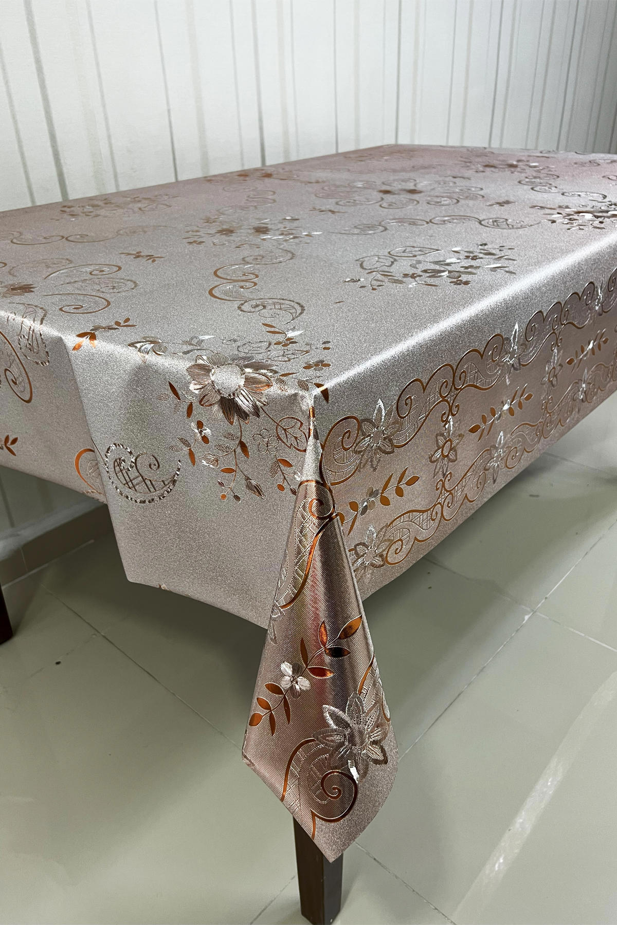 Pimula Home Keten 140 x 200 cm Dertsiz Dikdörtgen Masa Örtüsü Rose