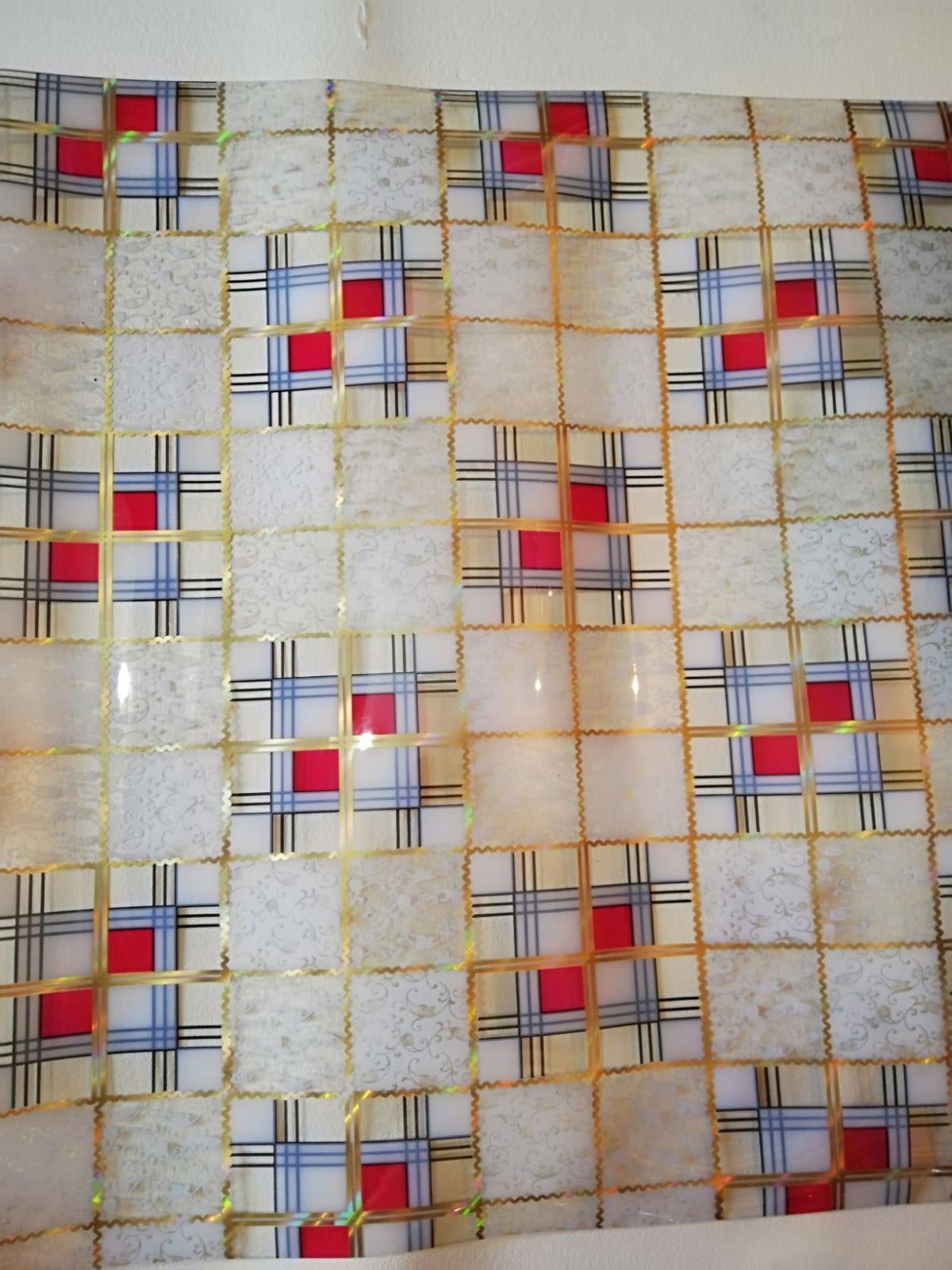 Polset PVC 100 x 100 cm Kare Şeffaf Masa Örtüsü Gri