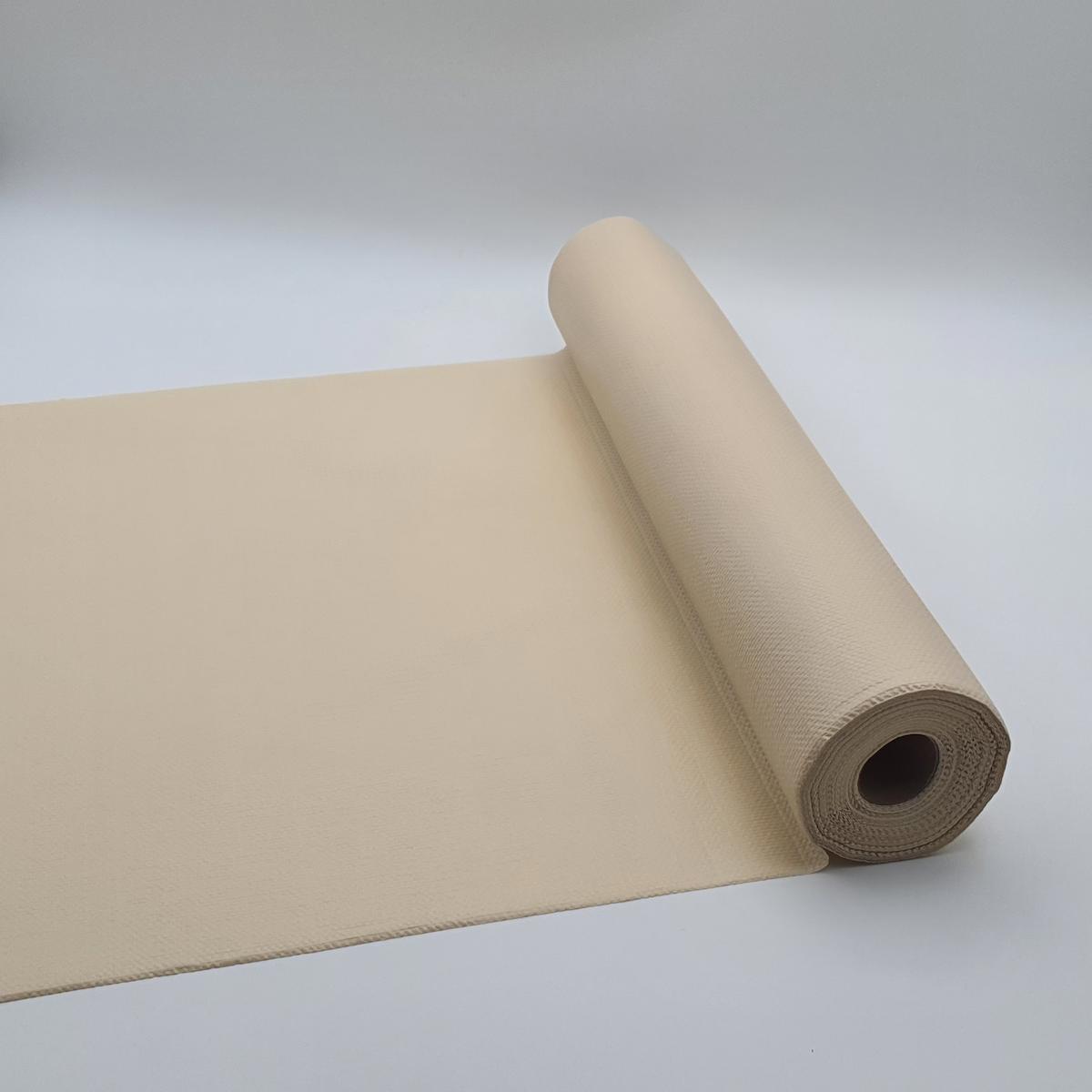 Polset PVC 50 x 1500 cm Dikdörtgen Masa Örtüsü Krem