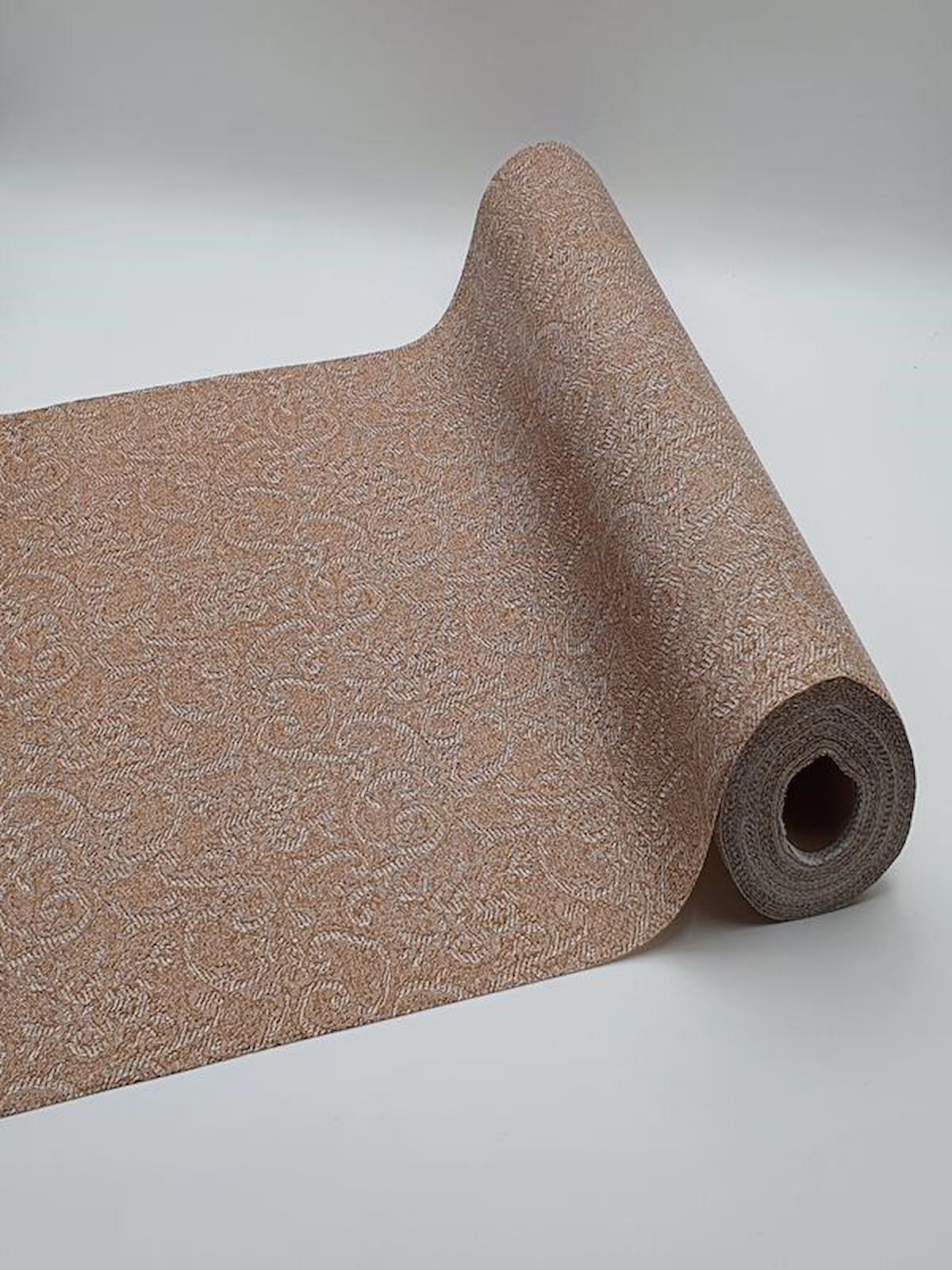 Km&Hometex PVC 50 x 1500 cm Dikdörtgen Masa Örtüsü Kahverengi