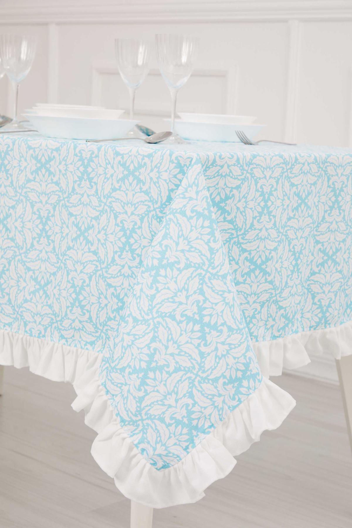 Aisha'S Design Polyester 140 x 200 cm Dertsiz Dikdörtgen Masa Örtüsü Çok Renkli