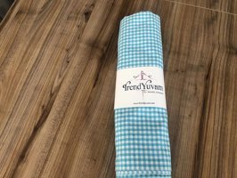 Trendyuvam Ev Tekstili Pamuk-Polyester 160 x 220 cm Dertsiz Kare Masa Örtüsü Mavi