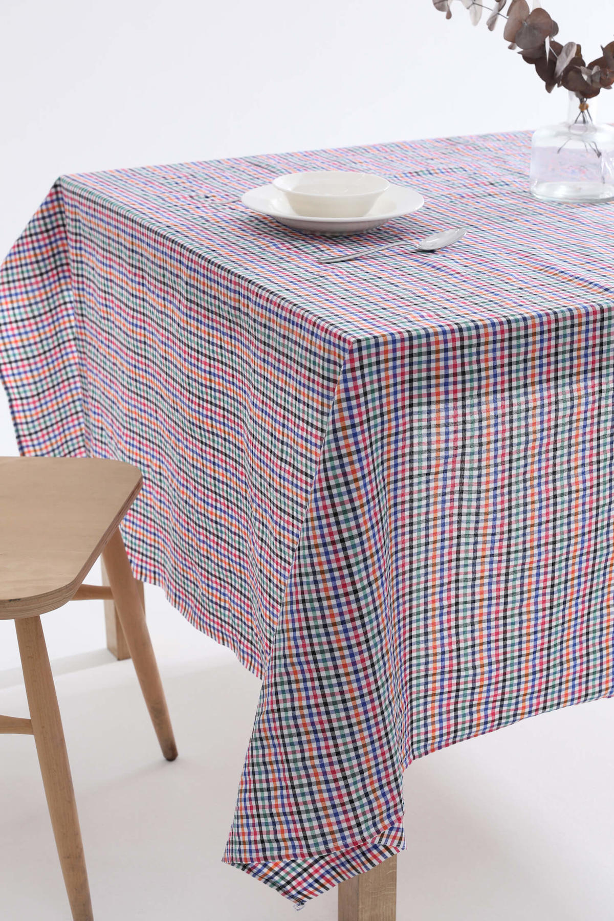 Favora Pamuk-Polyester 155 x 165 cm Dikdörtgen Masa Örtüsü Çok Renkli