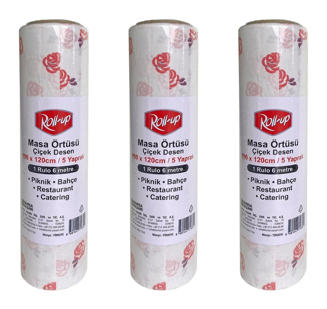 Roll-Up Lamine 100 x 150 cm Masa Örtüsü Beyaz