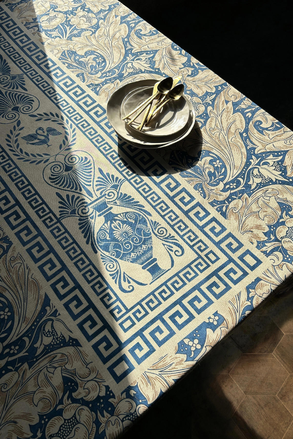 Sertex Home Polyester 160 x 260 cm Dertsiz Dikdörtgen Masa Örtüsü Mavi