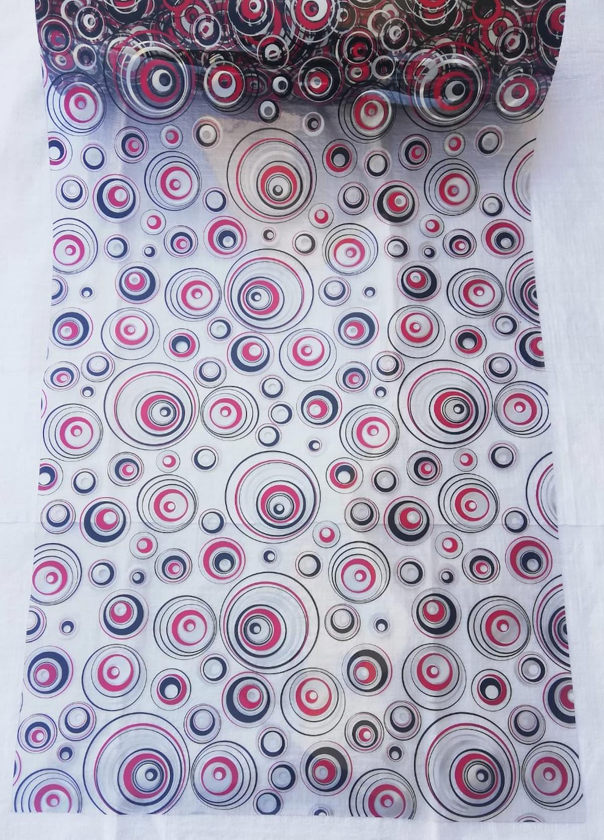 Polset PVC 70 x 250 cm Dikdörtgen Şeffaf Masa Örtüsü Kırmızı